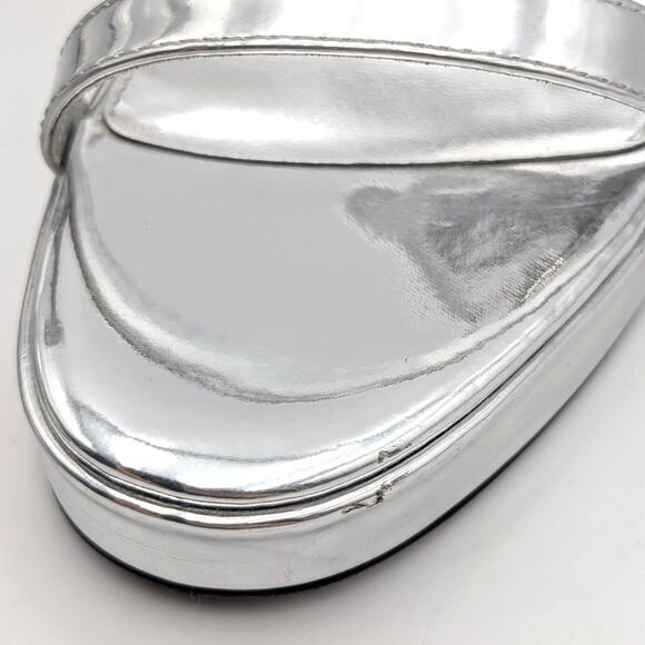 Steve Madden Veronika Platform Chunky Block Heel Sandal Women's Silver Size 10M - Picture 11 of 13